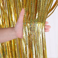 2M 3M 4M Metallic Foil Fringe Shimmer Backdrop