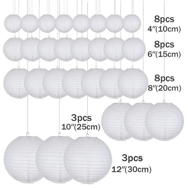 Mix Size Chinese Paper Ball Lampion Hanging