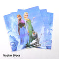 Frozen Party Blue Cartoon Themes Disposable Sets