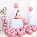 25pcs Rose Gold Metal Balloon Party Decoration