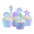 Mermaid Party Disposable Tableware Set Paper Cups