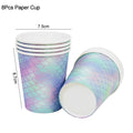 Mermaid Party Disposable Tableware Set Paper Cups