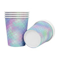 Mermaid Party Disposable Tableware Set Paper Cups