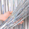 2M 3M 4M Metallic Foil Fringe Shimmer Backdrop