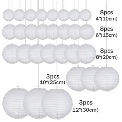 Mix Size Chinese Paper Ball Lampion Hanging