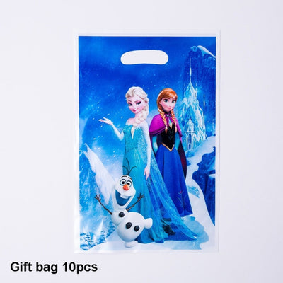 Frozen Party Blue Cartoon Themes Disposable Sets