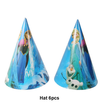 Frozen Party Blue Cartoon Themes Disposable Sets
