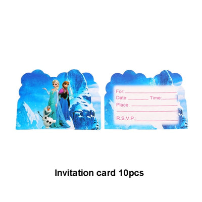 Frozen Party Blue Cartoon Themes Disposable Sets