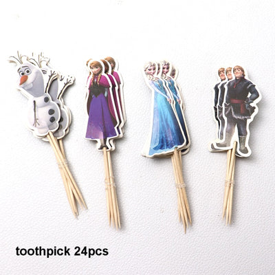 Frozen Party Blue Cartoon Themes Disposable Sets