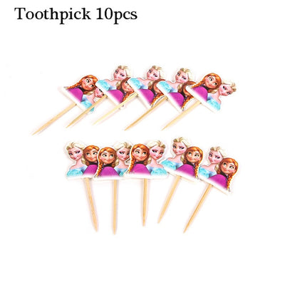Frozen Party Blue Cartoon Themes Disposable Sets