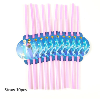 Frozen Party Blue Cartoon Themes Disposable Sets