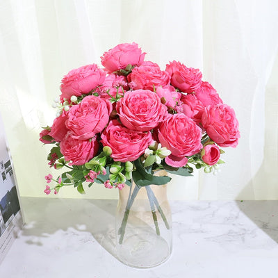Beautiful Rose Peony Artificial Silk Flowers