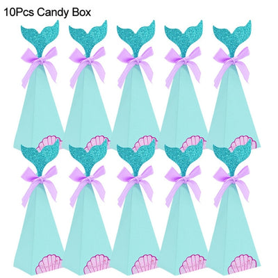 Mermaid Party Disposable Tableware Set Paper Cups